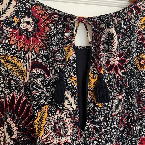 Madewell Ruffle-Sleeve Popover Mini Dress in Floral | Size Small - Picture 8 of 9